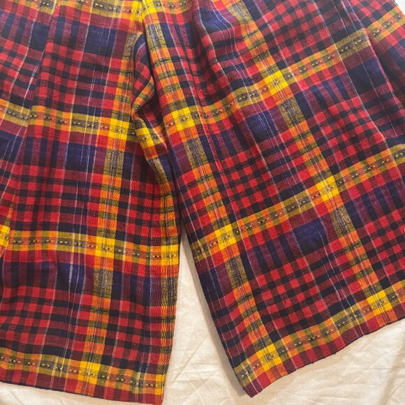 American Vintage Tan Jay Plaid Gaucho Pants, Size 6 - Picture 4 of 7